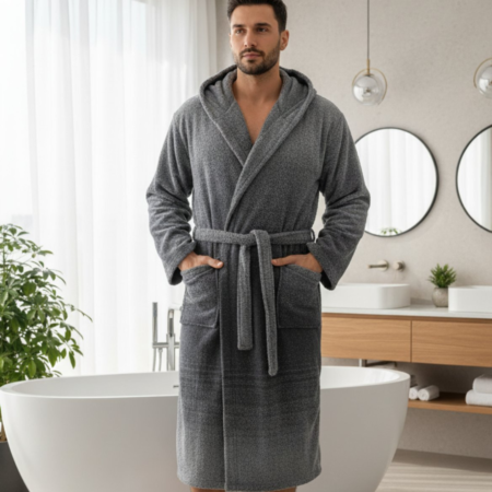 Цветен халат за баня Мъжки - Диип Грей