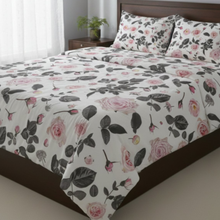 Спален комплект ранфорс Нежна роза 3Д