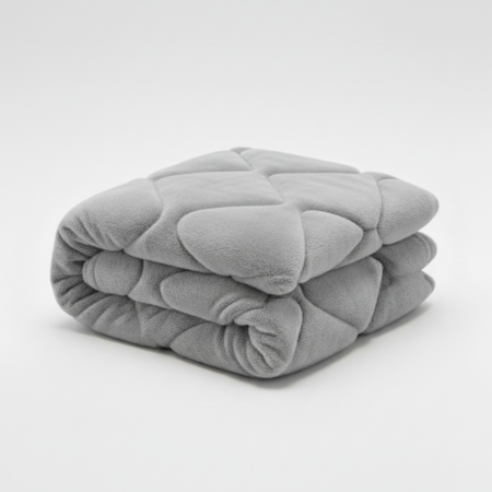 Олекотена завивка Шепър (плюшена) Светло Сив