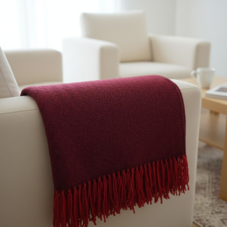 Одеяло с вълна - Тексас червено