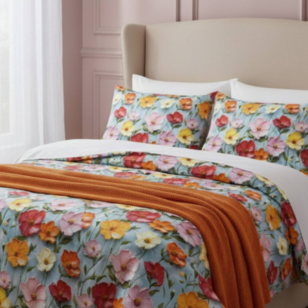 Спален комплект ранфорс - Макове 5Д