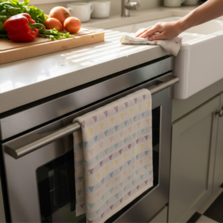 Хавлиена кърпа Розови Триъгълници