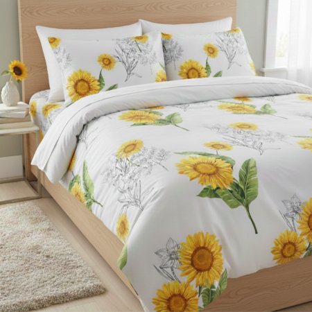Спален комплект от ранфорс - Слънчогледи