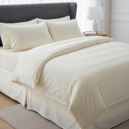 Спален комплект от ранфорс - Екрю