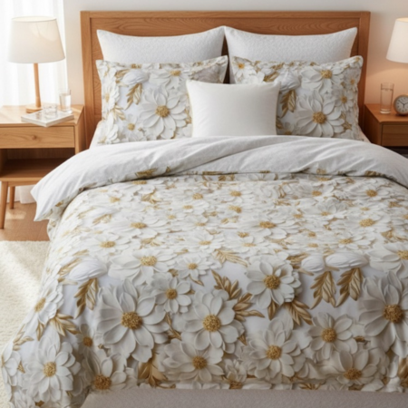 Спален комплект ранфорс - Златна Магнолия 5Д