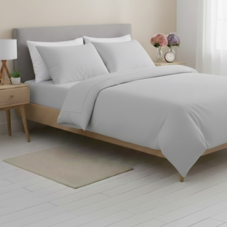 Спален комплект от ранфорс - Светло Сив