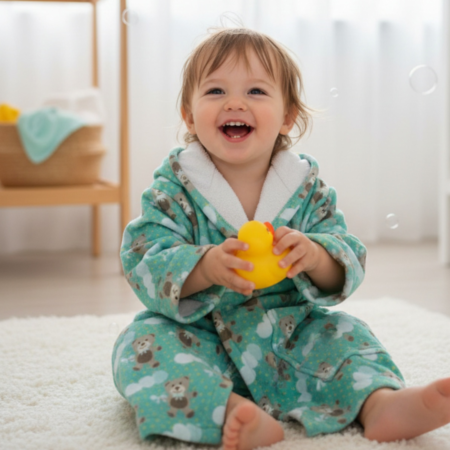 Детски халат Мечета