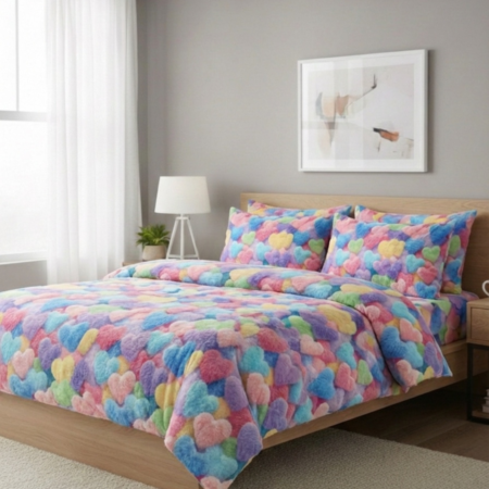 Спален комплект ранфорс - Сърчица 5Д