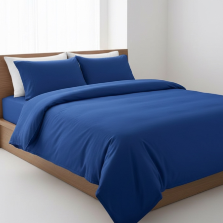 Спален комплект от ранфорс - Тъмно Син