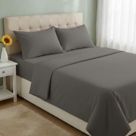 Спален комплект от ранфорс - Тъмно Сив