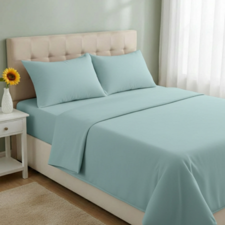 Спален комплект от ранфорс - Светло Син