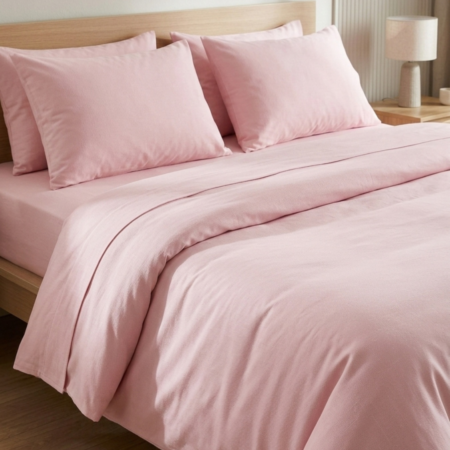 Спален комплект от ранфорс - Бебешко Розово