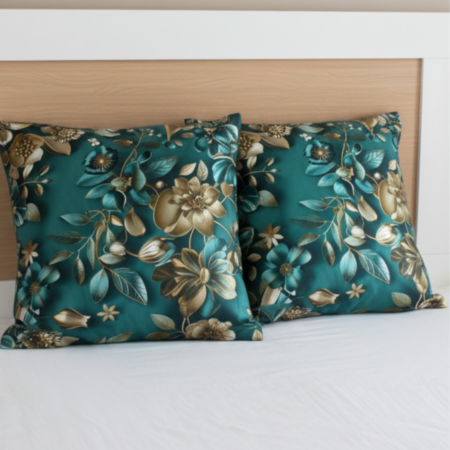 Калъфки за възглавници - Ранфорс  Тюркоазена Градина 5D
