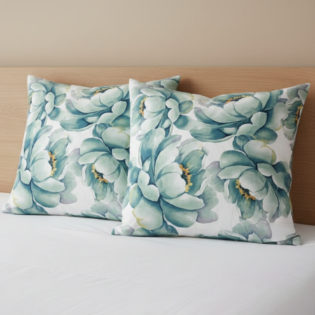 Калъфки за възглавници - Ранфорс Зелен Божур